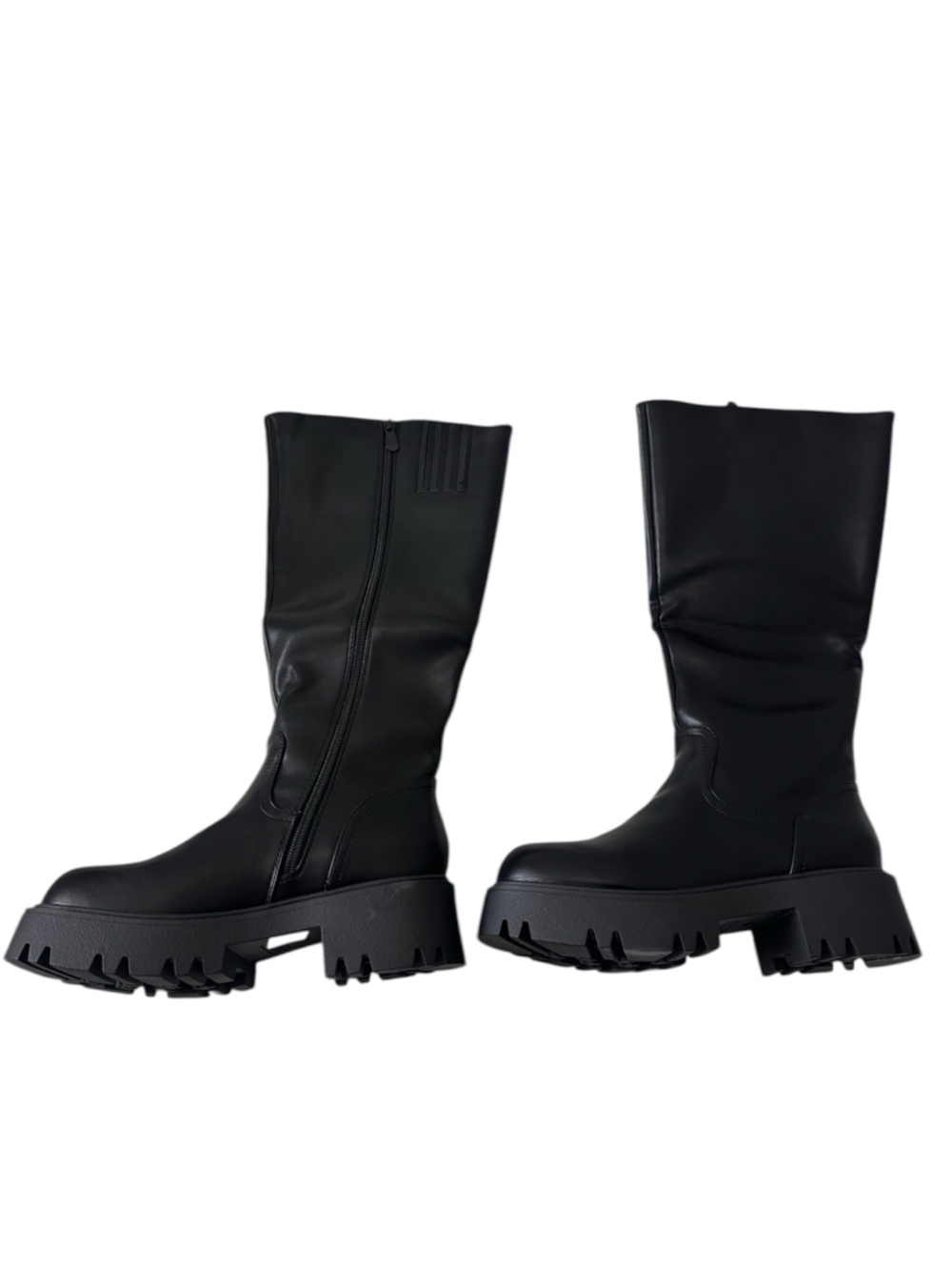 New DreamPairs Black Platform Knee-High Women’s Boots grunge bikercore goth sz 8 - Picture 4 of 10